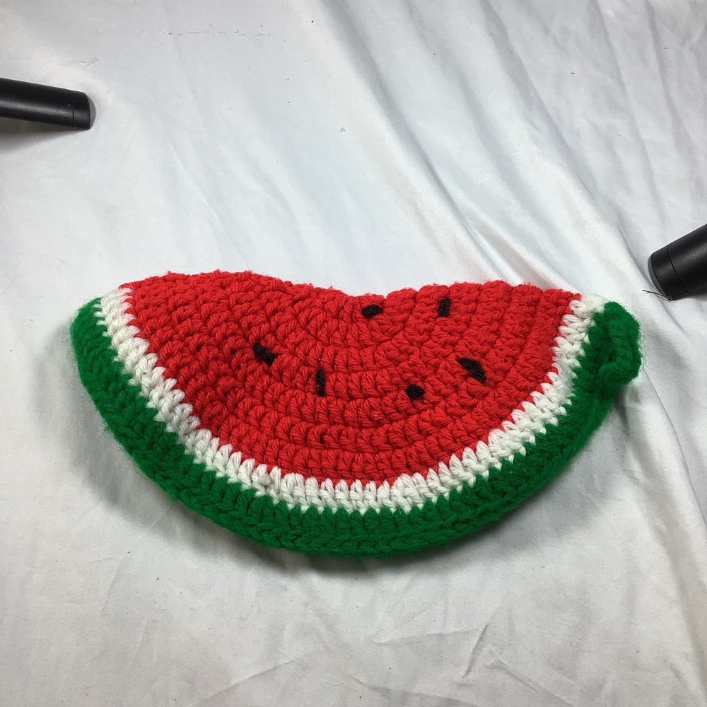 Handmade‎ Crocheted Watermelon Pot Holder Kitchen Decor